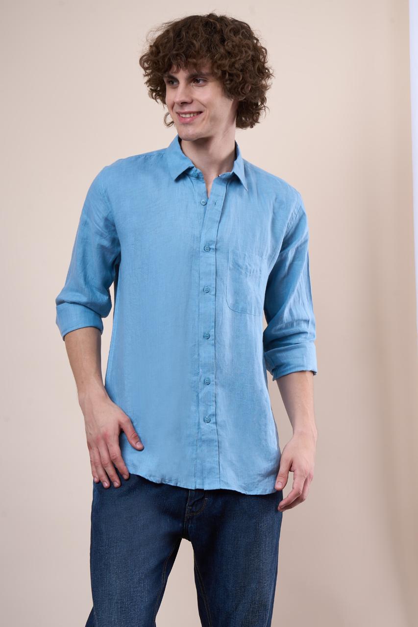 Dusty Pink Floral Handblock Printed Cotton Shirt